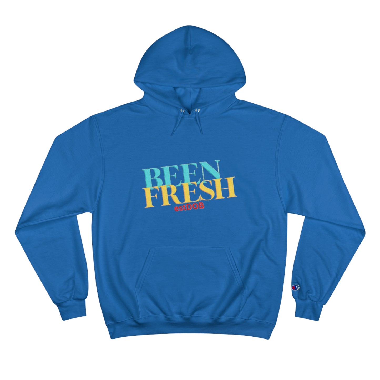 BLUE AND YELLOW BEEN FRESH Champion Hoodie