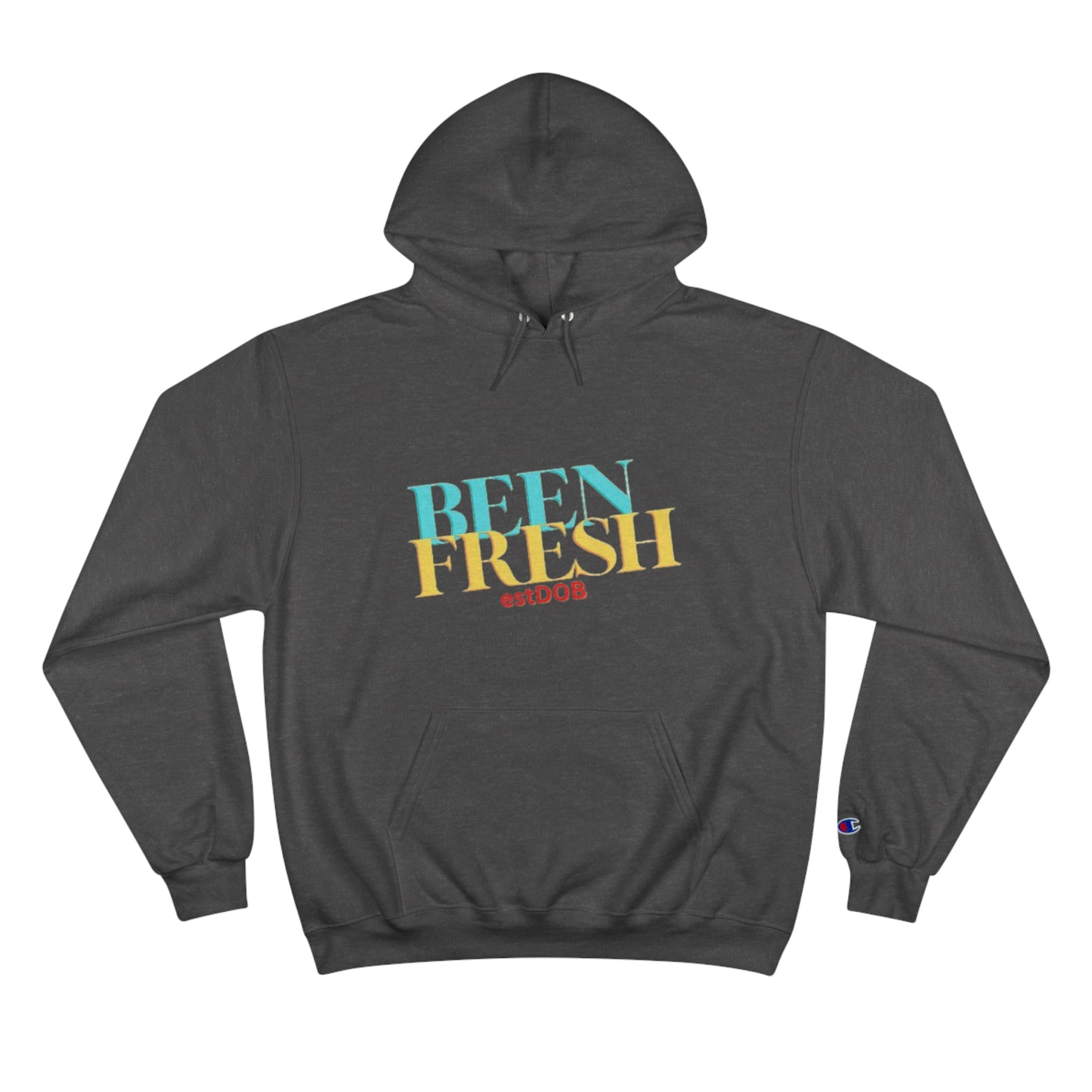 BLUE AND YELLOW BEEN FRESH Champion Hoodie