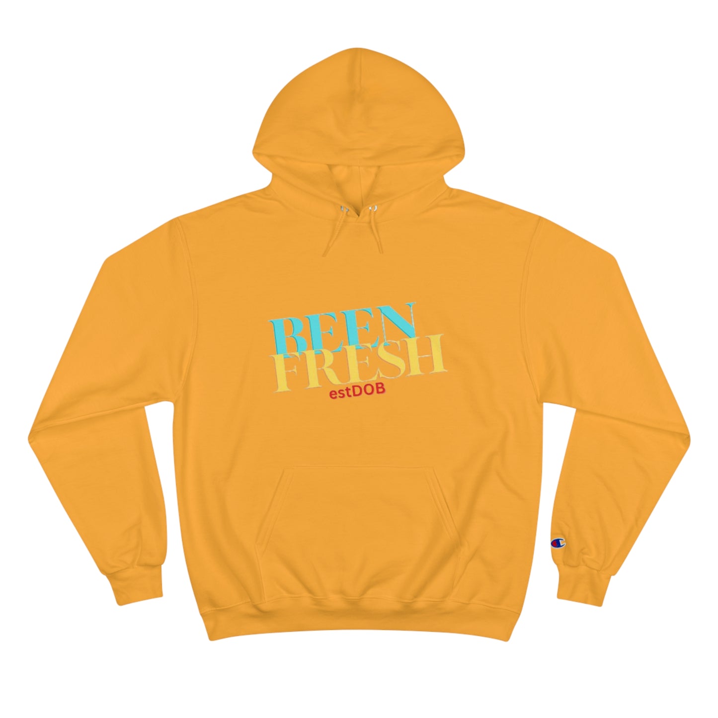 BLUE AND YELLOW BEEN FRESH Champion Hoodie