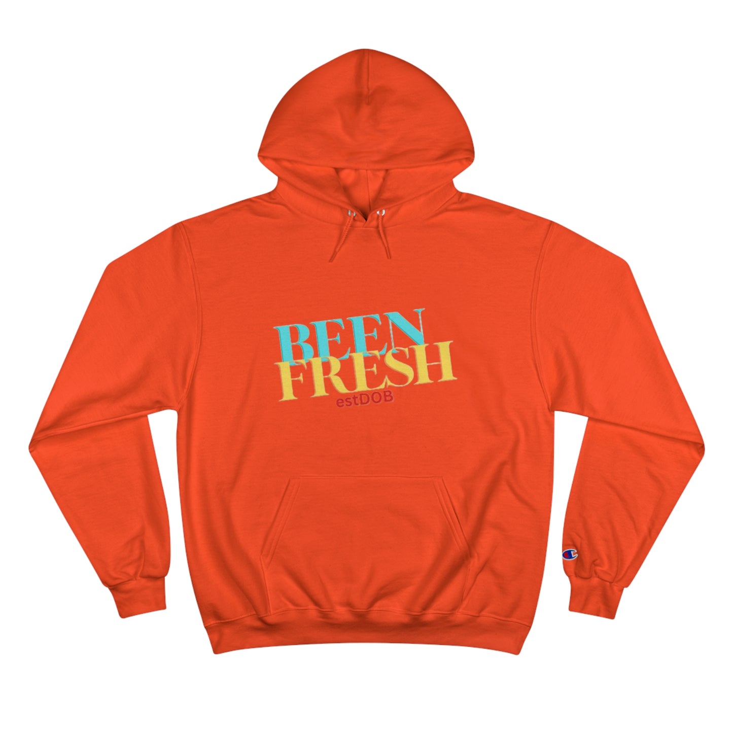 BLUE AND YELLOW BEEN FRESH Champion Hoodie