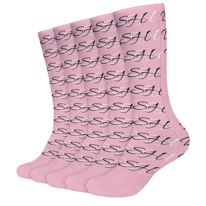 PINK AND BLACK BEEN FRESH Breathable Stockings (Pack of 5 - Same Pattern)