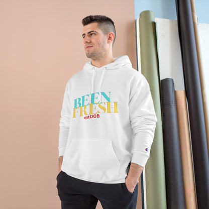 BLUE AND YELLOW BEEN FRESH Champion Hoodie