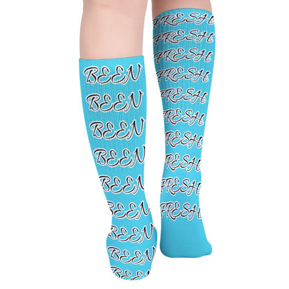 DARK TURQUOISE AND BLACK BEEN FRESH Breathable Stockings (Pack of 5 - Same Pattern)