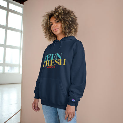 BLUE AND YELLOW BEEN FRESH Champion Hoodie