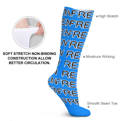 DODGER BLUE COLORED BEEN FRESH Breathable Stockings (Pack of 5 - Same Pattern)