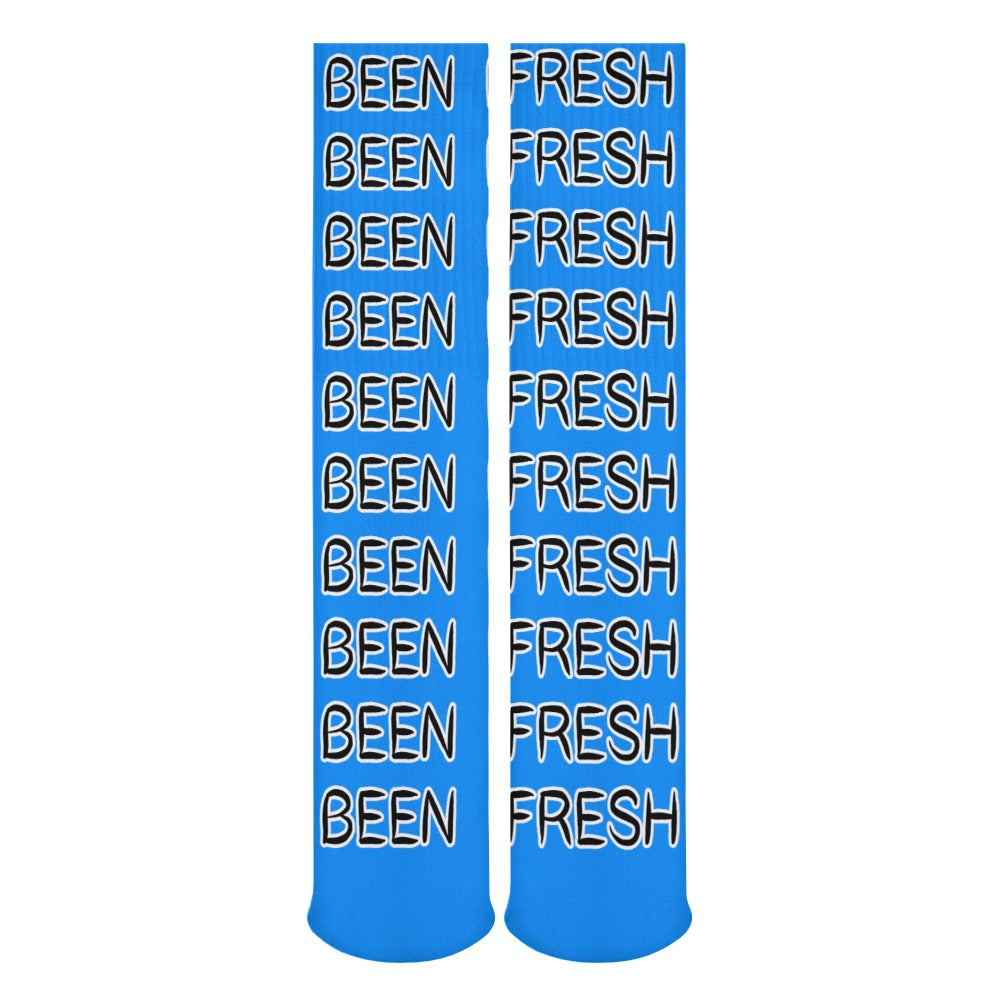 DODGER BLUE COLORED BEEN FRESH Breathable Stockings (Pack of 5 - Same Pattern)