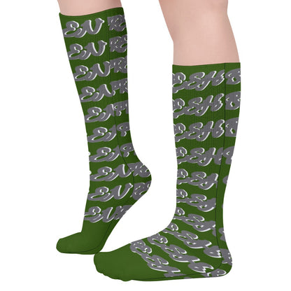 DARK GREEN COLORED BEEN FRESH Breathable Stockings (Pack of 5 - Same Pattern)