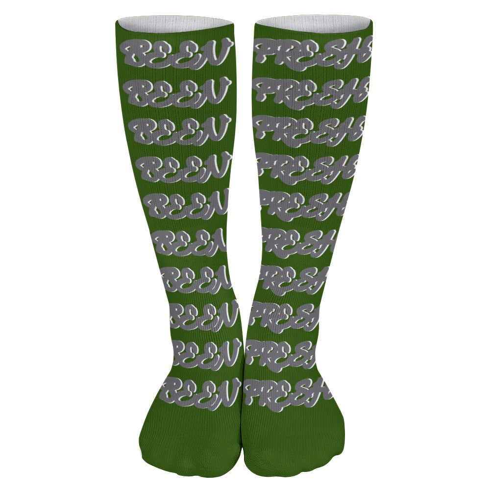 DARK GREEN COLORED BEEN FRESH Breathable Stockings (Pack of 5 - Same Pattern)