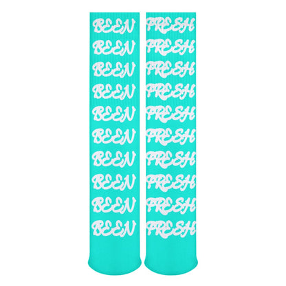 TURQUOISE AND WHITE BEEN FRESH Breathable Stockings (Pack of 5 - Same Pattern)