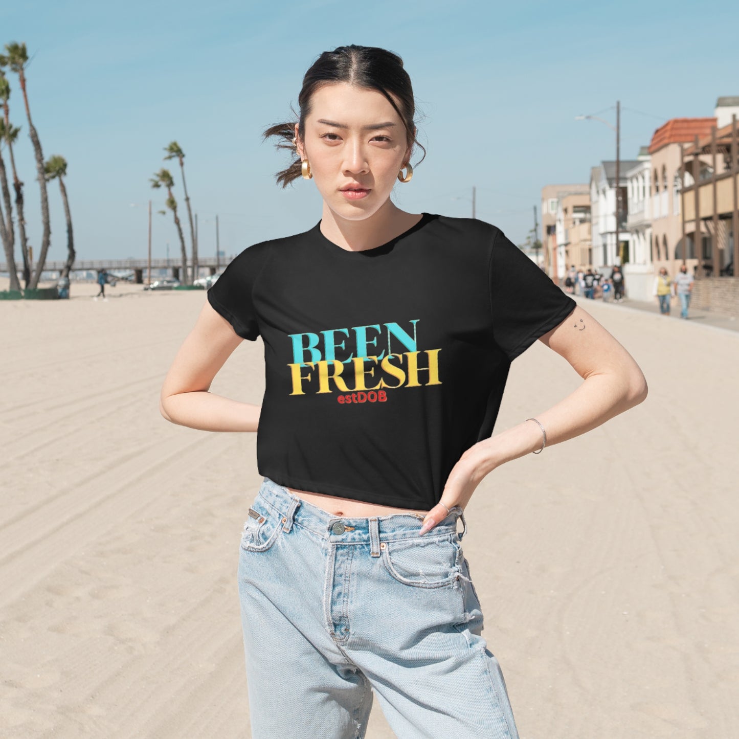 Women's Flowy Cropped   BEEN FRESH Tee