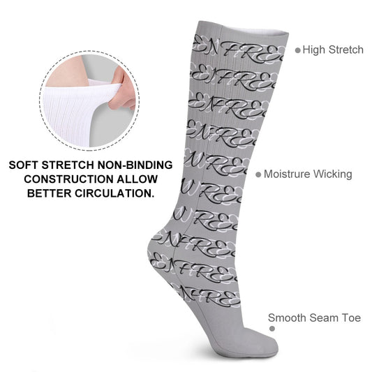 DARK GRAY AND BLACK Breathable Stockings (Pack of 5 - Same Pattern)