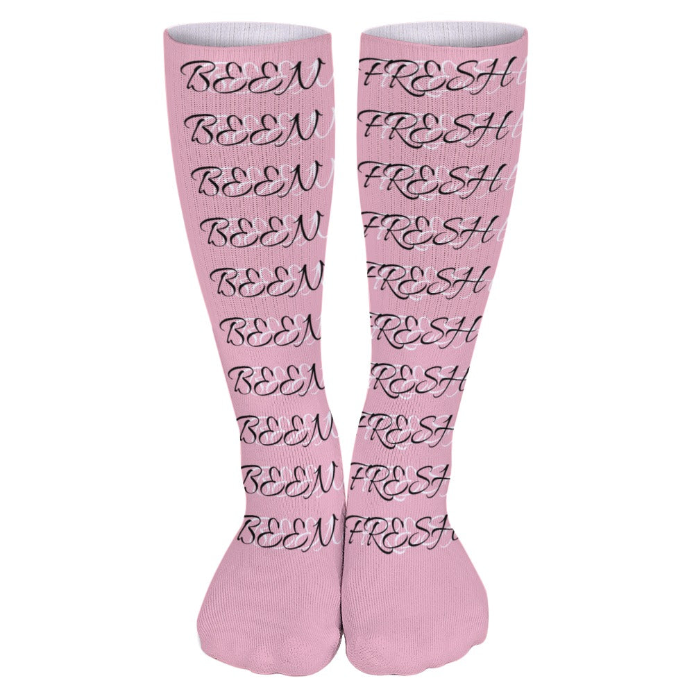 PINK AND BLACK BEEN FRESH Breathable Stockings (Pack of 5 - Same Pattern)