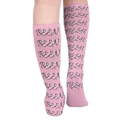 PINK AND BLACK BEEN FRESH Breathable Stockings (Pack of 5 - Same Pattern)