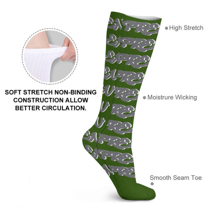 DARK GREEN COLORED BEEN FRESH Breathable Stockings (Pack of 5 - Same Pattern)