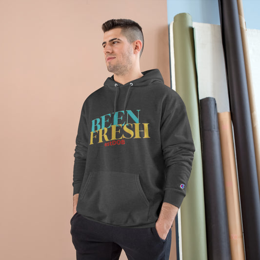 YELLOW AND BLUE BEEN FRESH Champion Hoodie