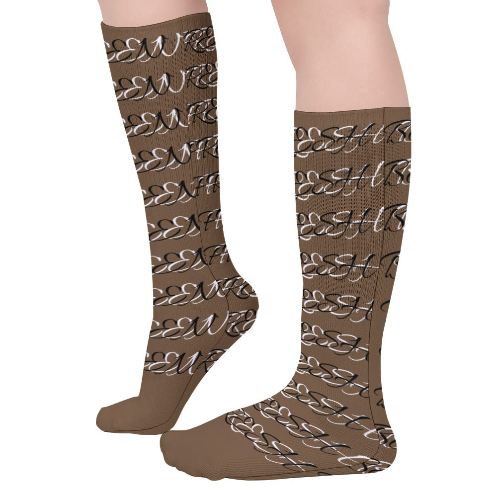 SADDLE BROWN AND WHITE BEEN FRESH Breathable Stockings (Pack of 5 - Same Pattern)