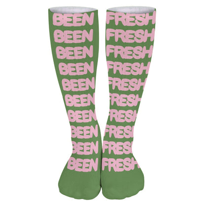 OLIVE AND PINK BEEN FRESH Breathable Stockings (Pack of 5 - Same Pattern)