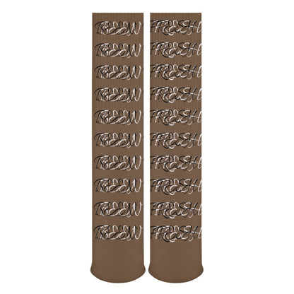 SADDLE BROWN AND WHITE BEEN FRESH Breathable Stockings (Pack of 5 - Same Pattern)