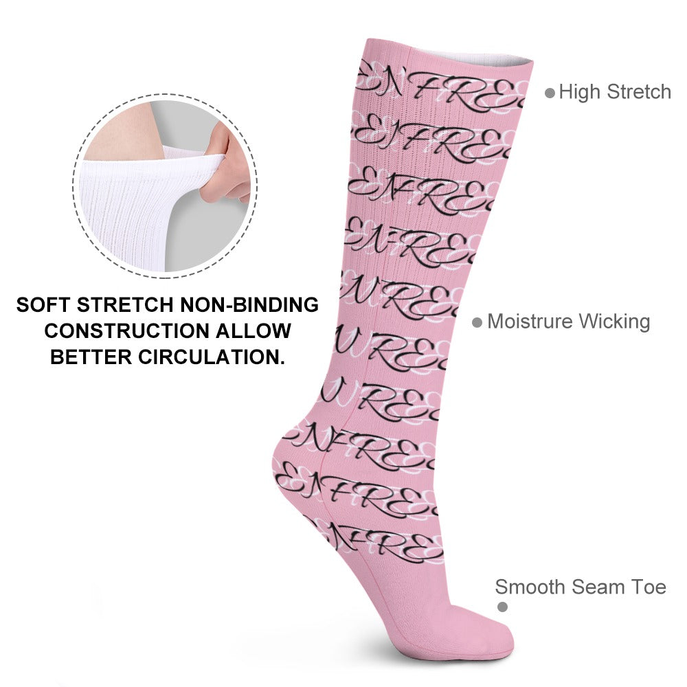 PINK AND BLACK BEEN FRESH Breathable Stockings (Pack of 5 - Same Pattern)