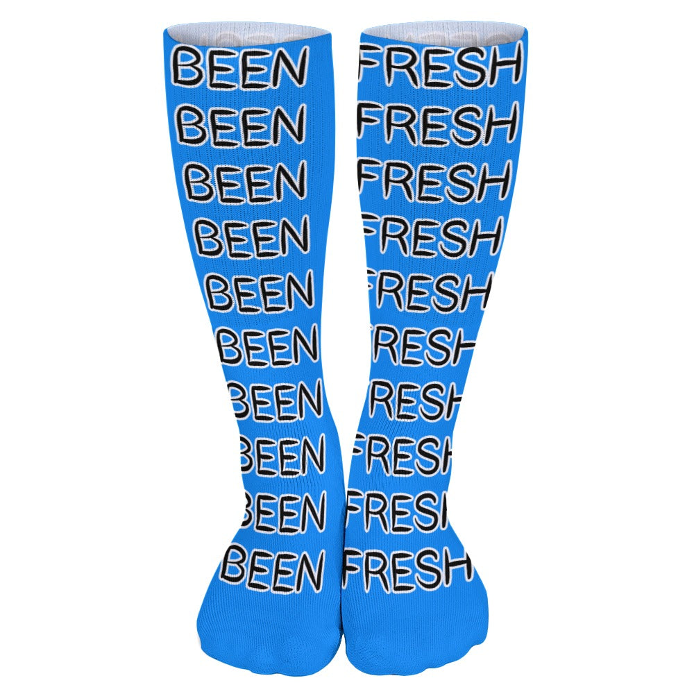 DODGER BLUE COLORED BEEN FRESH Breathable Stockings (Pack of 5 - Same Pattern)