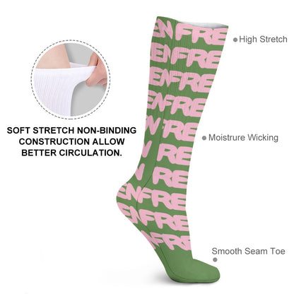 OLIVE AND PINK BEEN FRESH Breathable Stockings (Pack of 5 - Same Pattern)