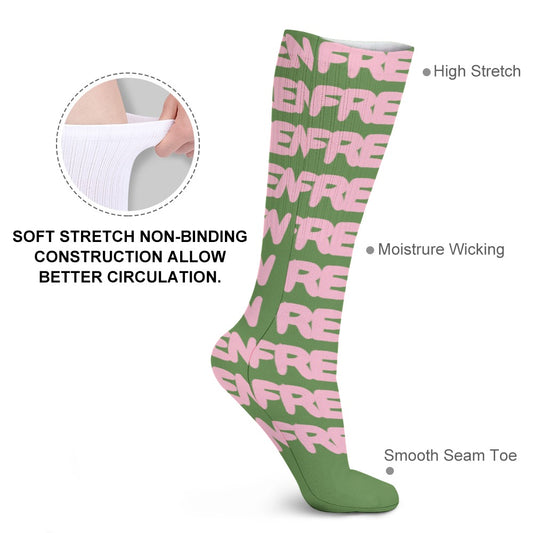 OLIVE AND PINK BEEN FRESH Breathable Stockings (Pack of 5 - Same Pattern)