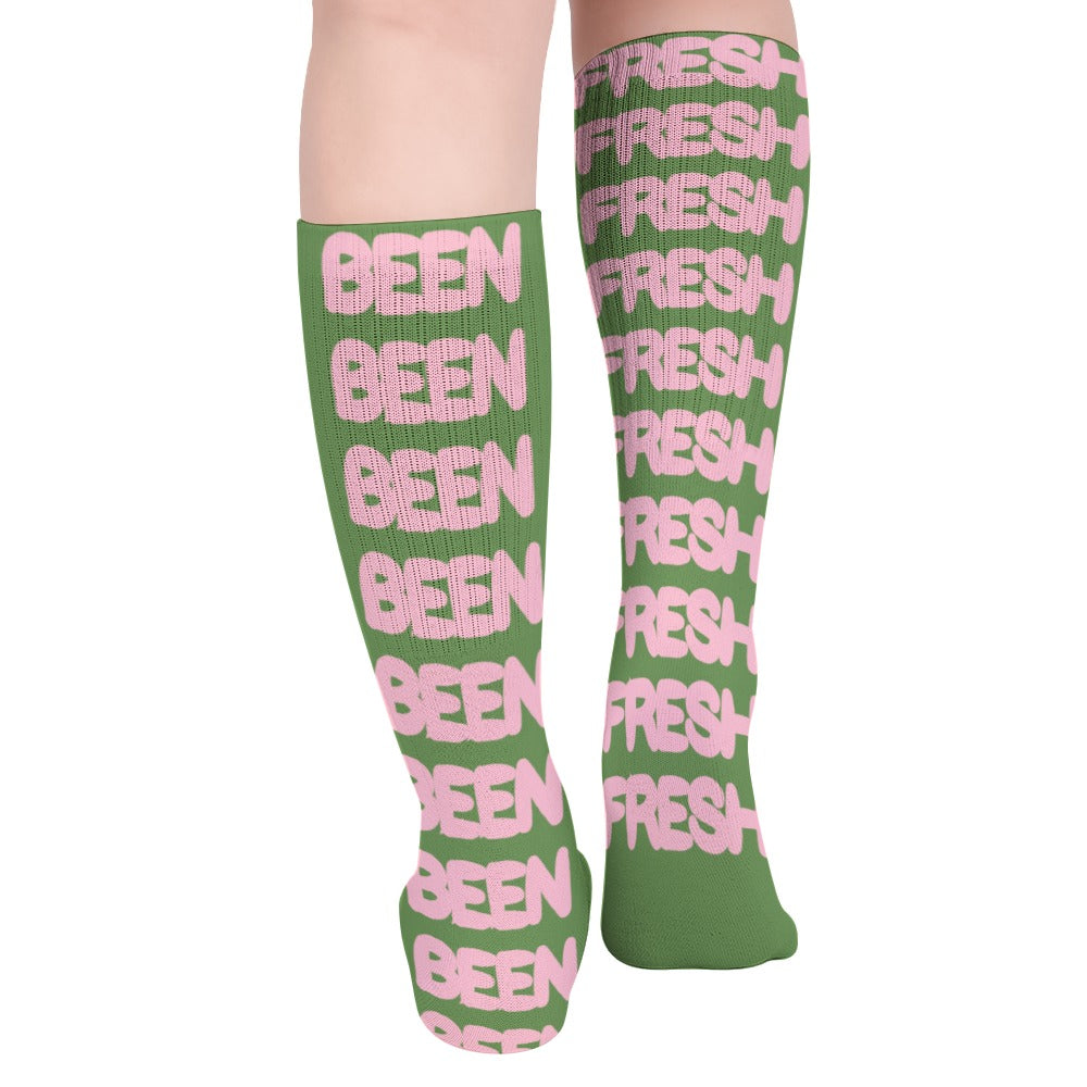 OLIVE AND PINK BEEN FRESH Breathable Stockings (Pack of 5 - Same Pattern)