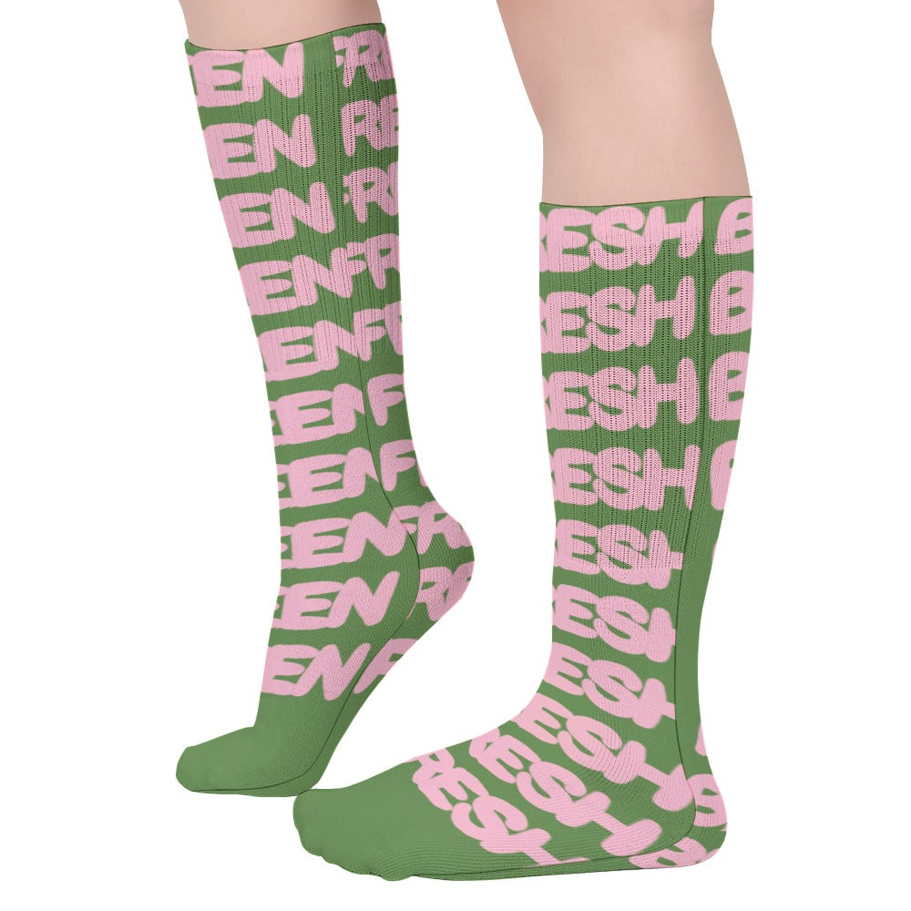 OLIVE AND PINK BEEN FRESH Breathable Stockings (Pack of 5 - Same Pattern)