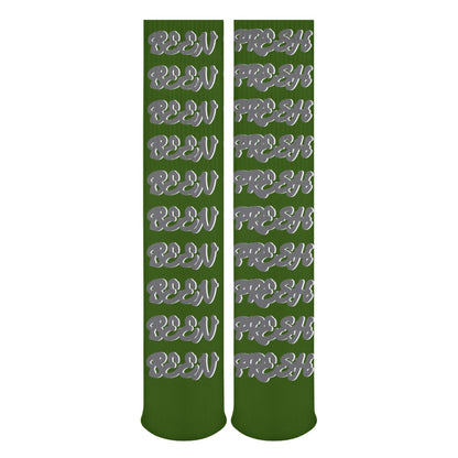 DARK GREEN COLORED BEEN FRESH Breathable Stockings (Pack of 5 - Same Pattern)