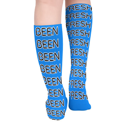 DODGER BLUE COLORED BEEN FRESH Breathable Stockings (Pack of 5 - Same Pattern)