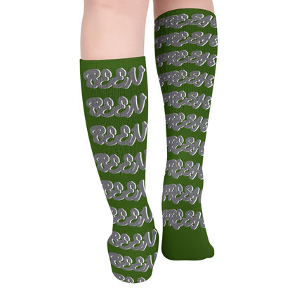 DARK GREEN COLORED BEEN FRESH Breathable Stockings (Pack of 5 - Same Pattern)