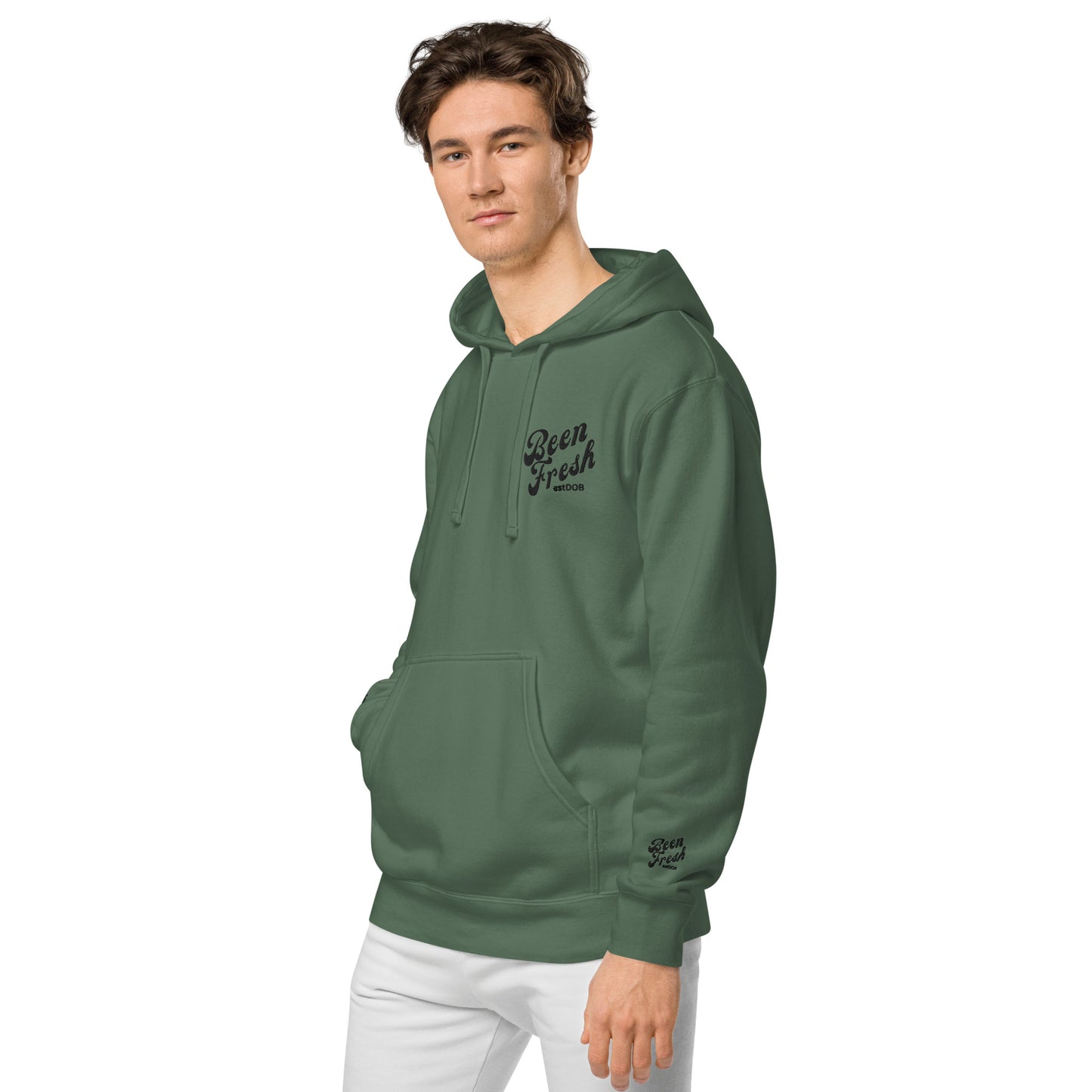 ALL BLACK BEEN FRESH LOGO Unisex pigment-dyed hoodie