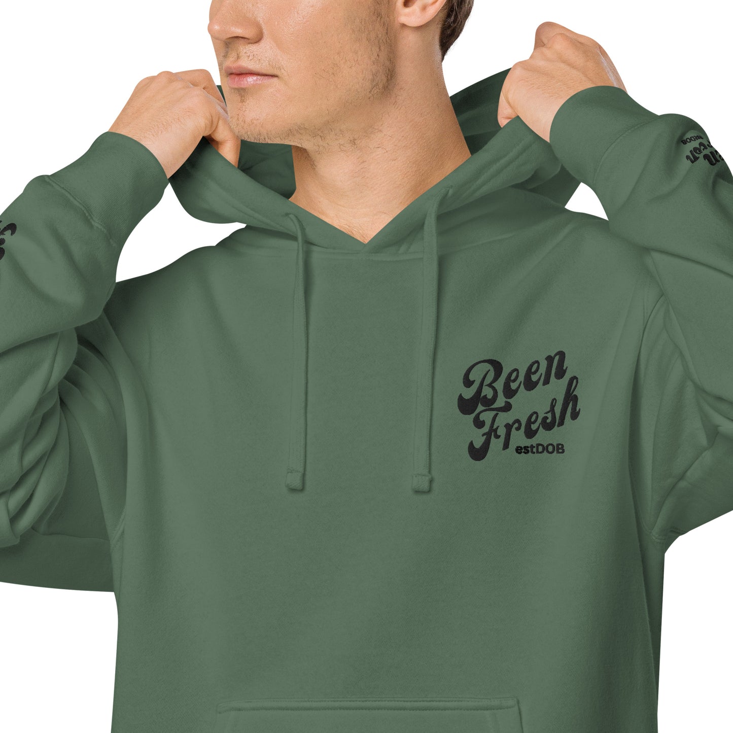 ALL BLACK BEEN FRESH LOGO Unisex pigment-dyed hoodie