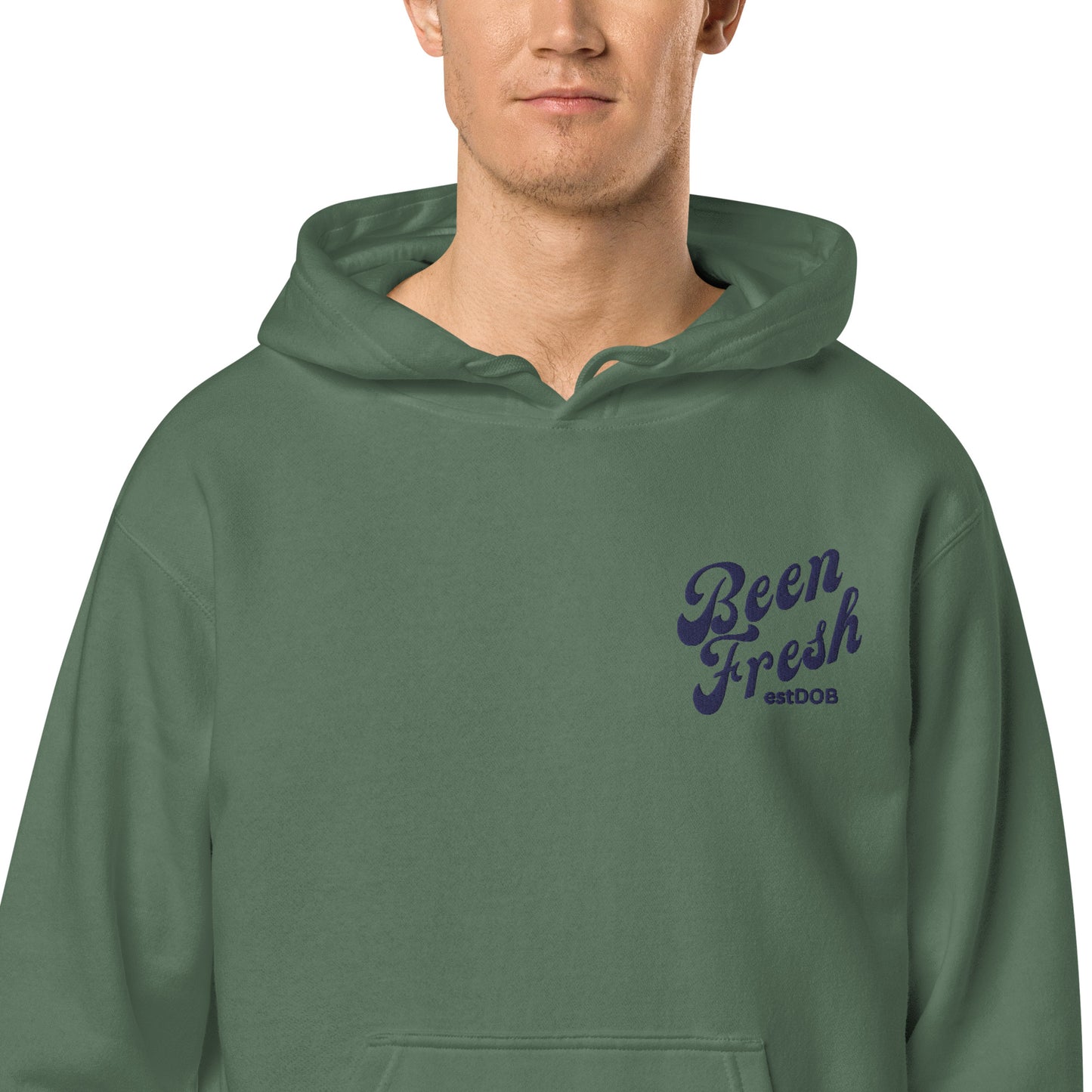 ALL NAVY BEEN FRESH WORDING Unisex pigment-dyed hoodie