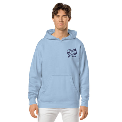 ALL NAVY BEEN FRESH WORDING Unisex pigment-dyed hoodie