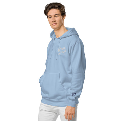 ALL WHITE LOGO BEEN FRESH Unisex pigment-dyed hoodie