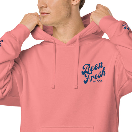 ALL ROYAL BLUE BEEN FRESH WORDING Unisex pigment-dyed hoodie