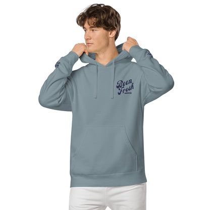 ALL NAVY BEEN FRESH WORDING Unisex pigment-dyed hoodie