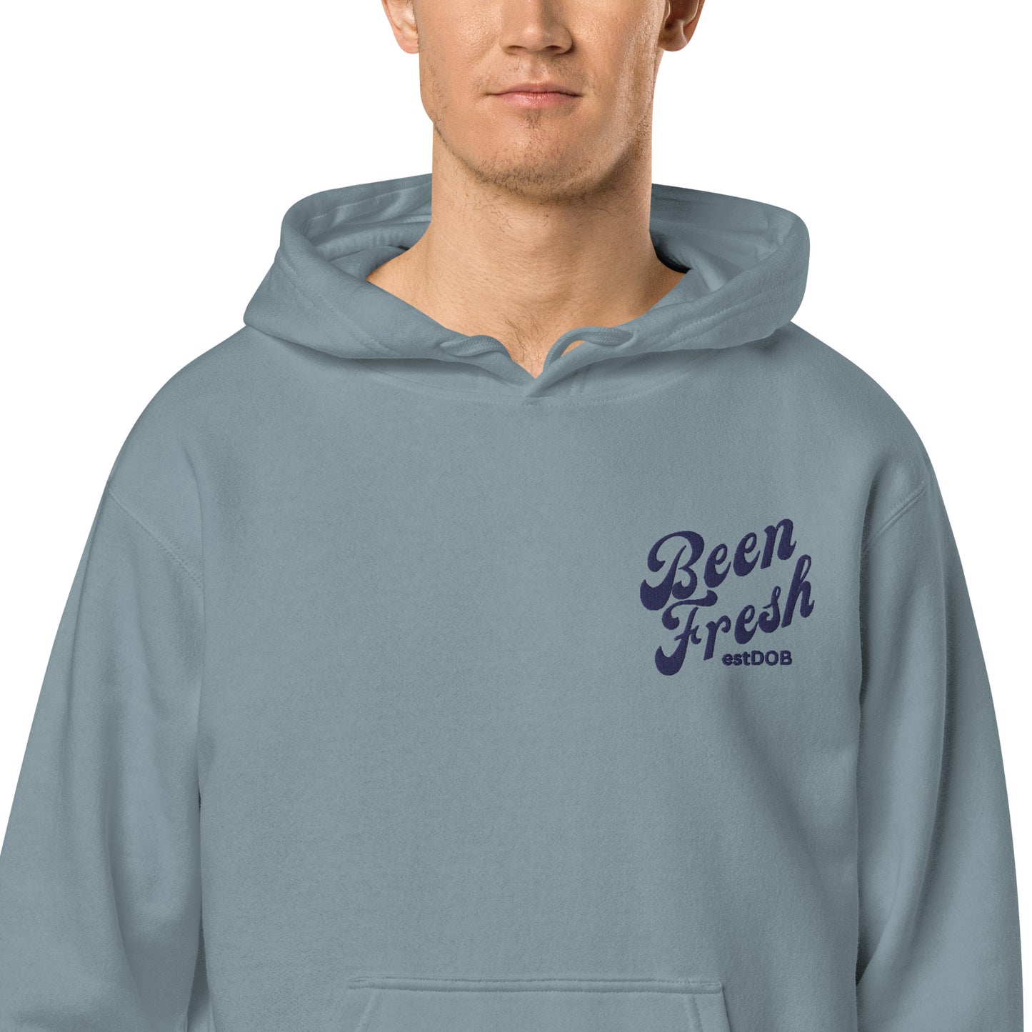 ALL NAVY BEEN FRESH WORDING Unisex pigment-dyed hoodie